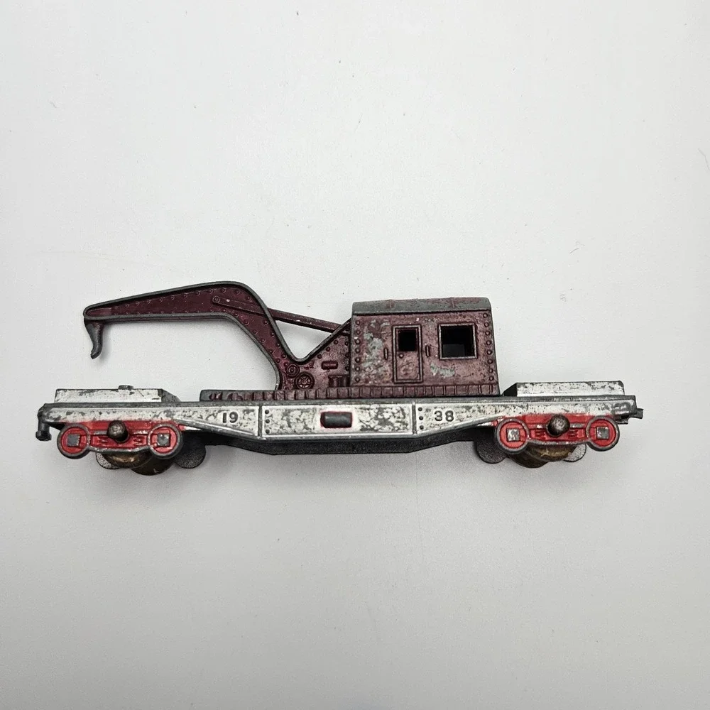 Vintage Tootsietoy Railroad Crane Car Diecast Metal Train Car USA 1938‎